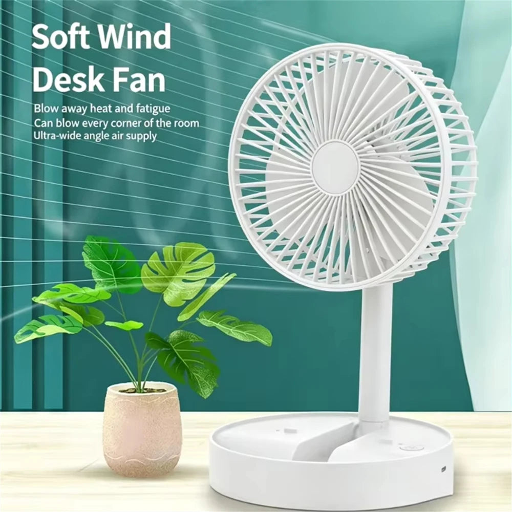 Mini Oscillating Fan Portable Battery-Operated Table Fan With 3 Speed Levels 6-inch Desk Fan Detachable Desk Fan For Home Office