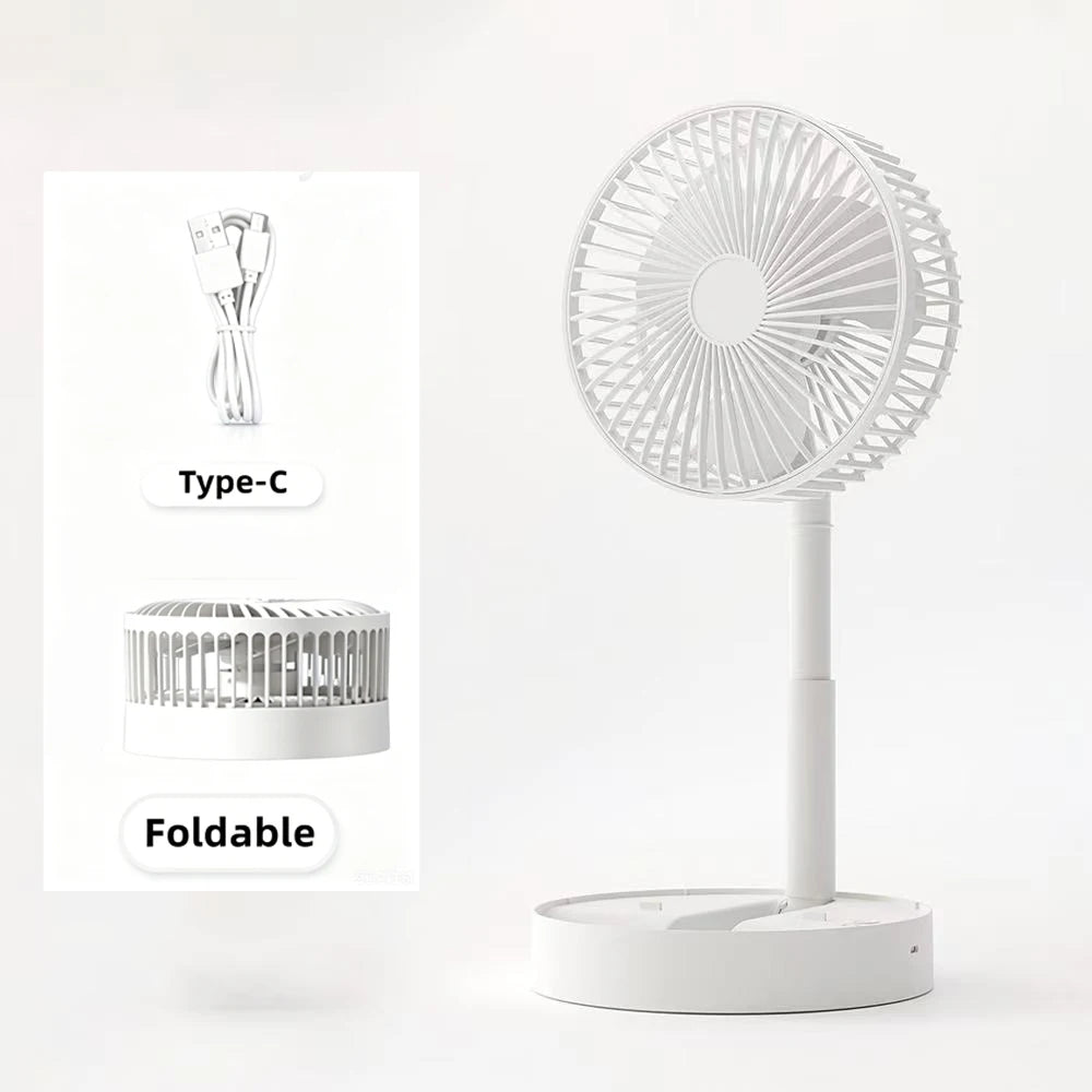 Mini Oscillating Fan Portable Battery-Operated Table Fan With 3 Speed Levels 6-inch Desk Fan Detachable Desk Fan For Home Office