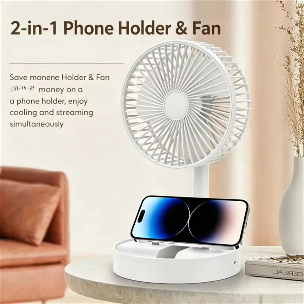 Mini Oscillating Fan Portable Battery-Operated Table Fan With 3 Speed Levels 6-inch Desk Fan Detachable Desk Fan For Home Office