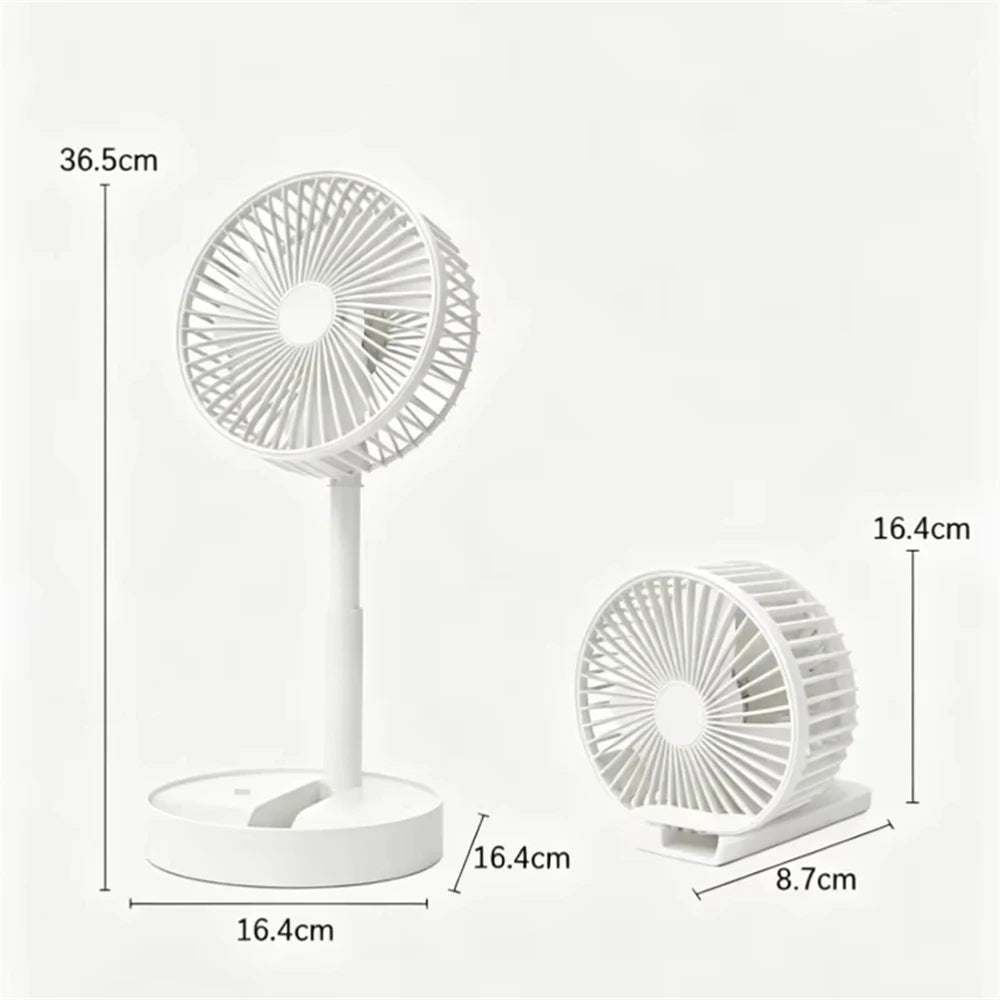 Mini Oscillating Fan Portable Battery-Operated Table Fan With 3 Speed Levels 6-inch Desk Fan Detachable Desk Fan For Home Office