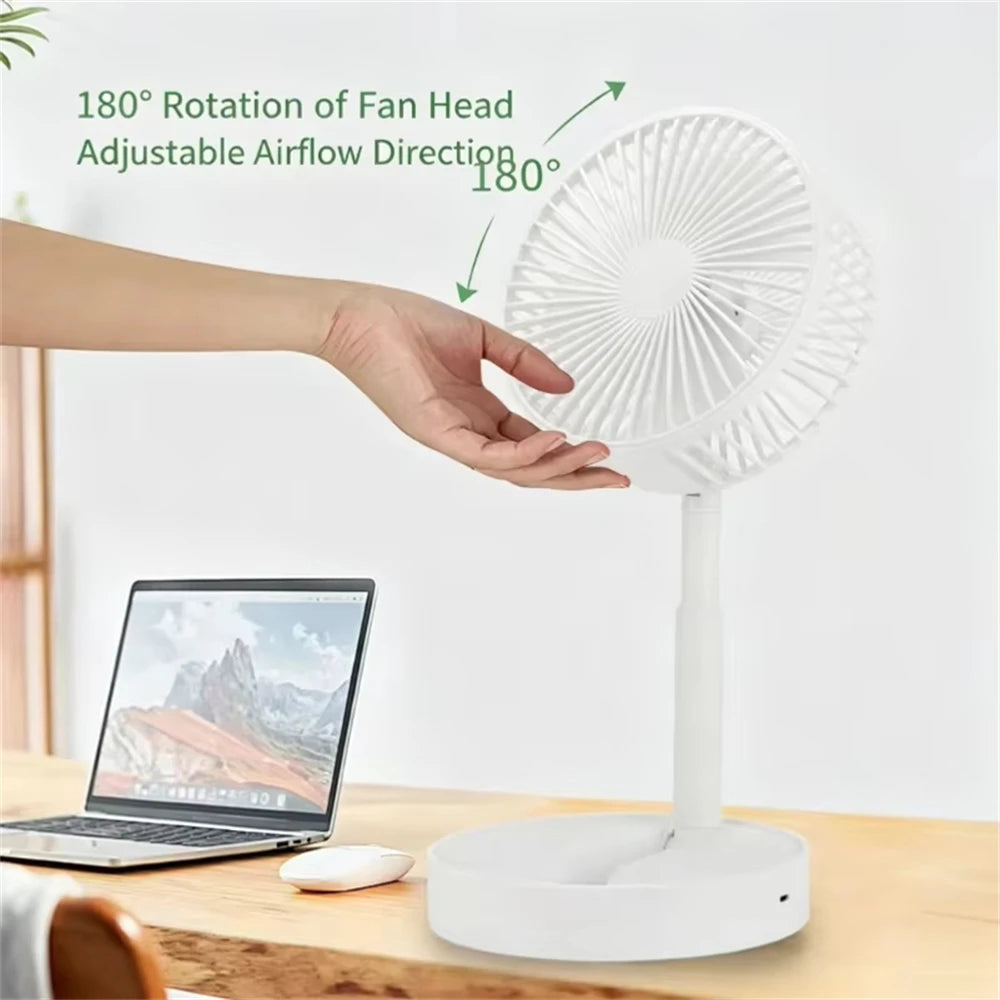 Mini Oscillating Fan Portable Battery-Operated Table Fan With 3 Speed Levels 6-inch Desk Fan Detachable Desk Fan For Home Office